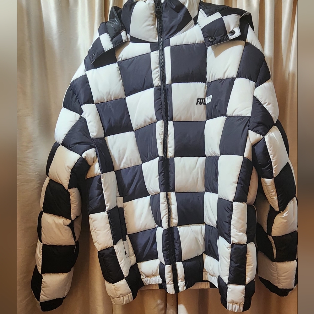 Mens FULLSEND checkerboard Puffer Jacket